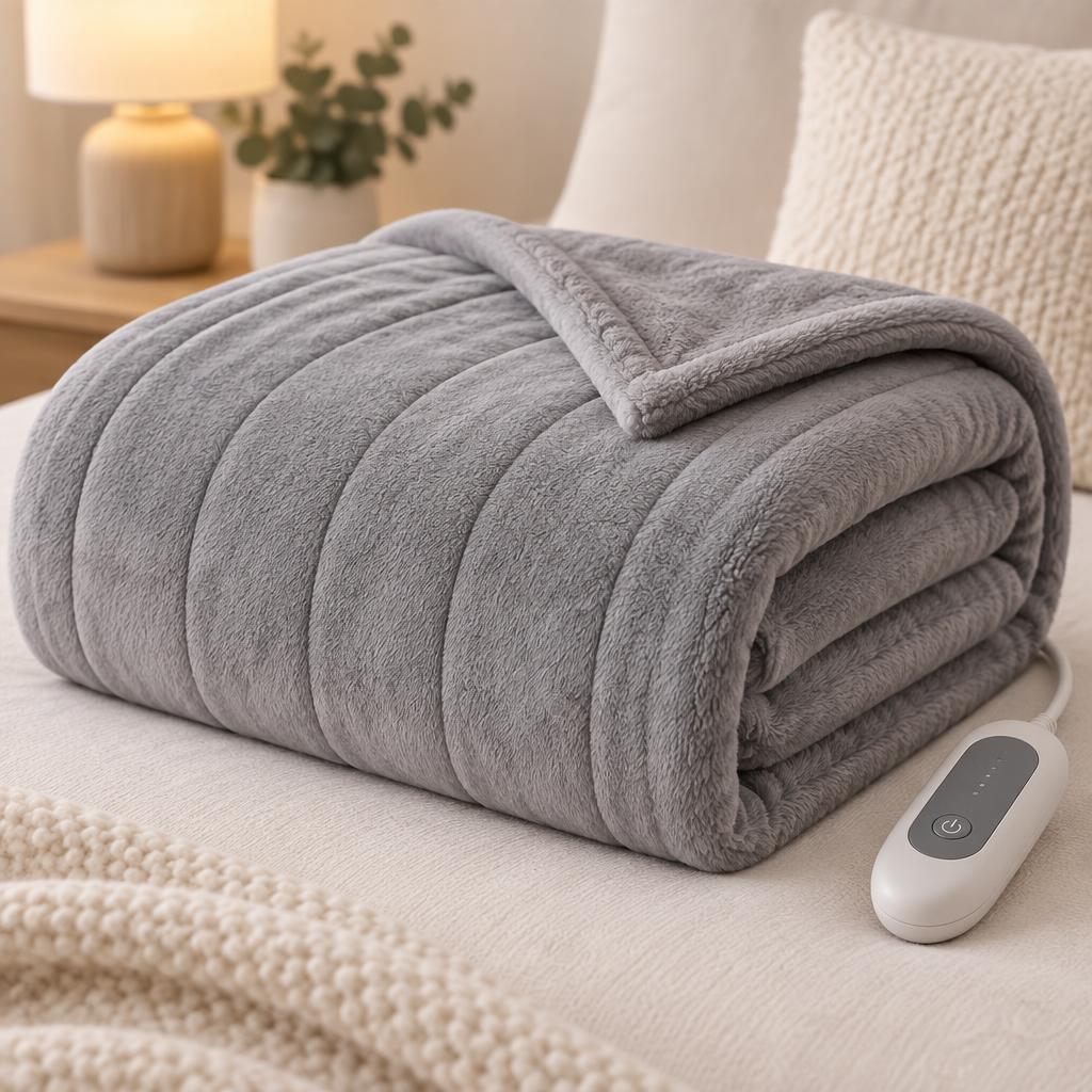 Electric Heated Throw Blanket with Timer